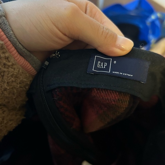 Gap Pink Plaid Zipper Mini Skirt - Picture 4 of 5